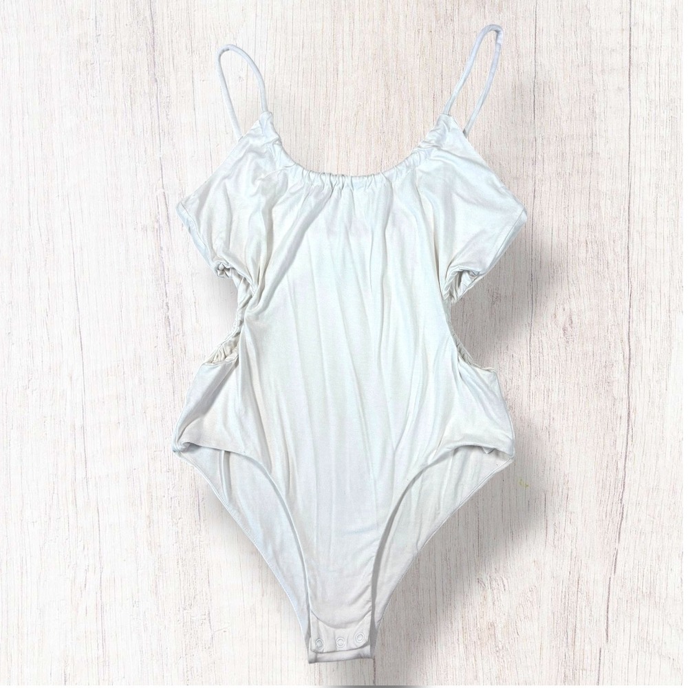 Bardot White The Grecian Cutout Bodysuit Size M (US Medium)